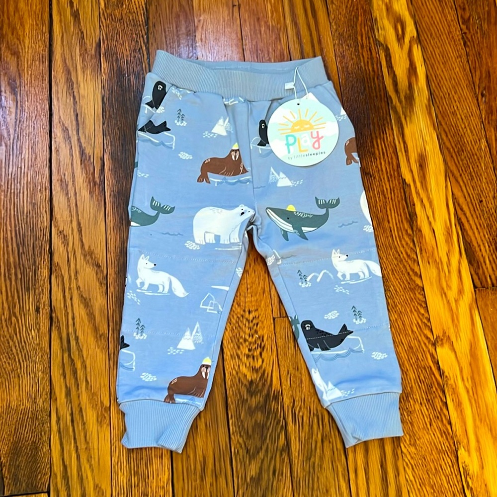 NWT Little Sleepies Arctic Animals Joggers, 12-18 months